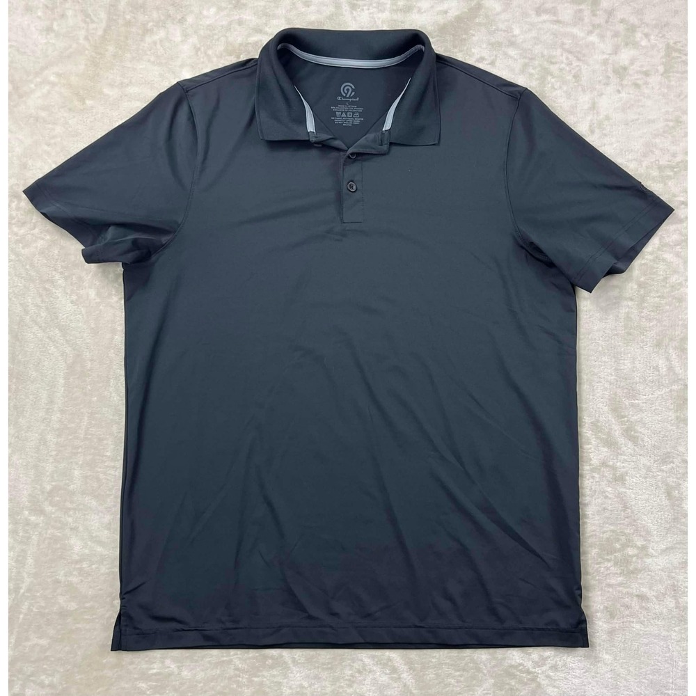 Champion C9 Mens Black Golf Polo Shirt Short Sleeve Performance Active Large